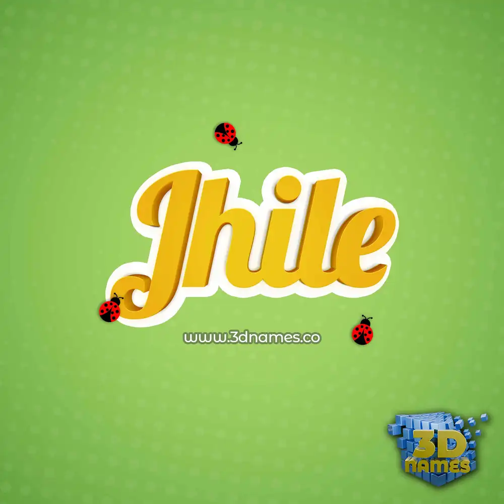 jhile in Ladybugs style - 3D name wallpaper