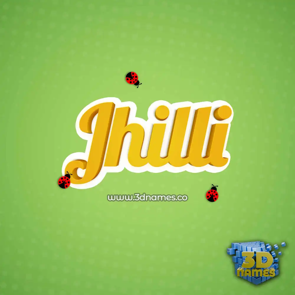 jhilli in Ladybugs style - 3D name wallpaper