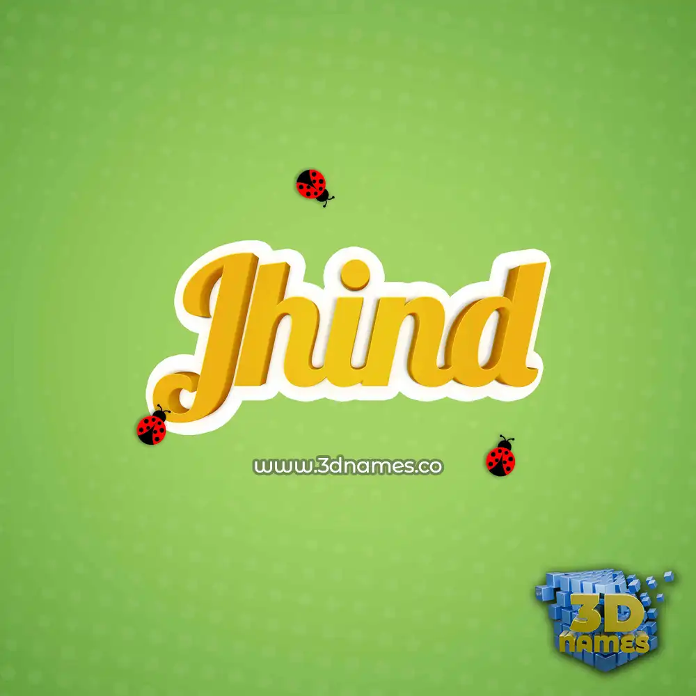 jhind in Ladybugs style - 3D name wallpaper