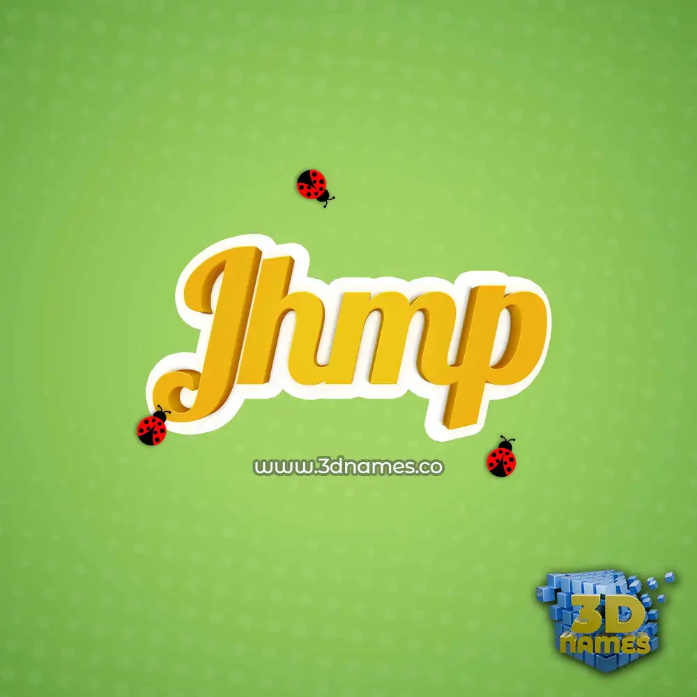 jhmp in Ladybugs style - 3D name wallpaper