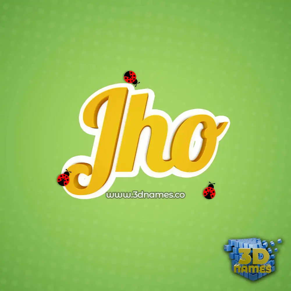 jho in Ladybugs style - 3D name wallpaper