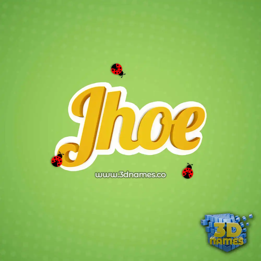 jhoe in Ladybugs style - 3D name wallpaper