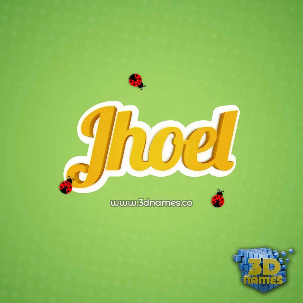 jhoel in Ladybugs style - 3D name wallpaper