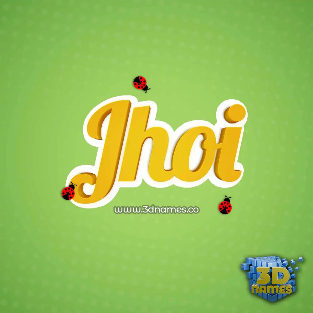 jhoi in Ladybugs style - 3D name wallpaper