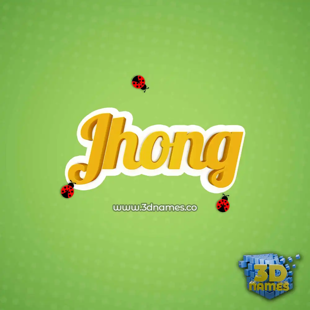 jhong in Ladybugs style - 3D name wallpaper