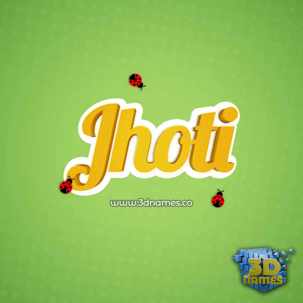 jhoti in Ladybugs style - 3D name wallpaper