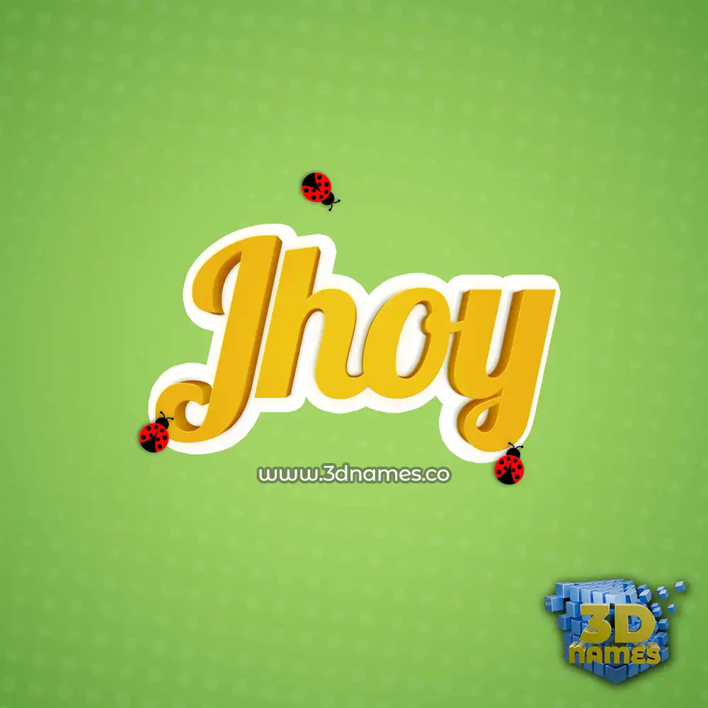 jhoy in Ladybugs style - 3D name wallpaper
