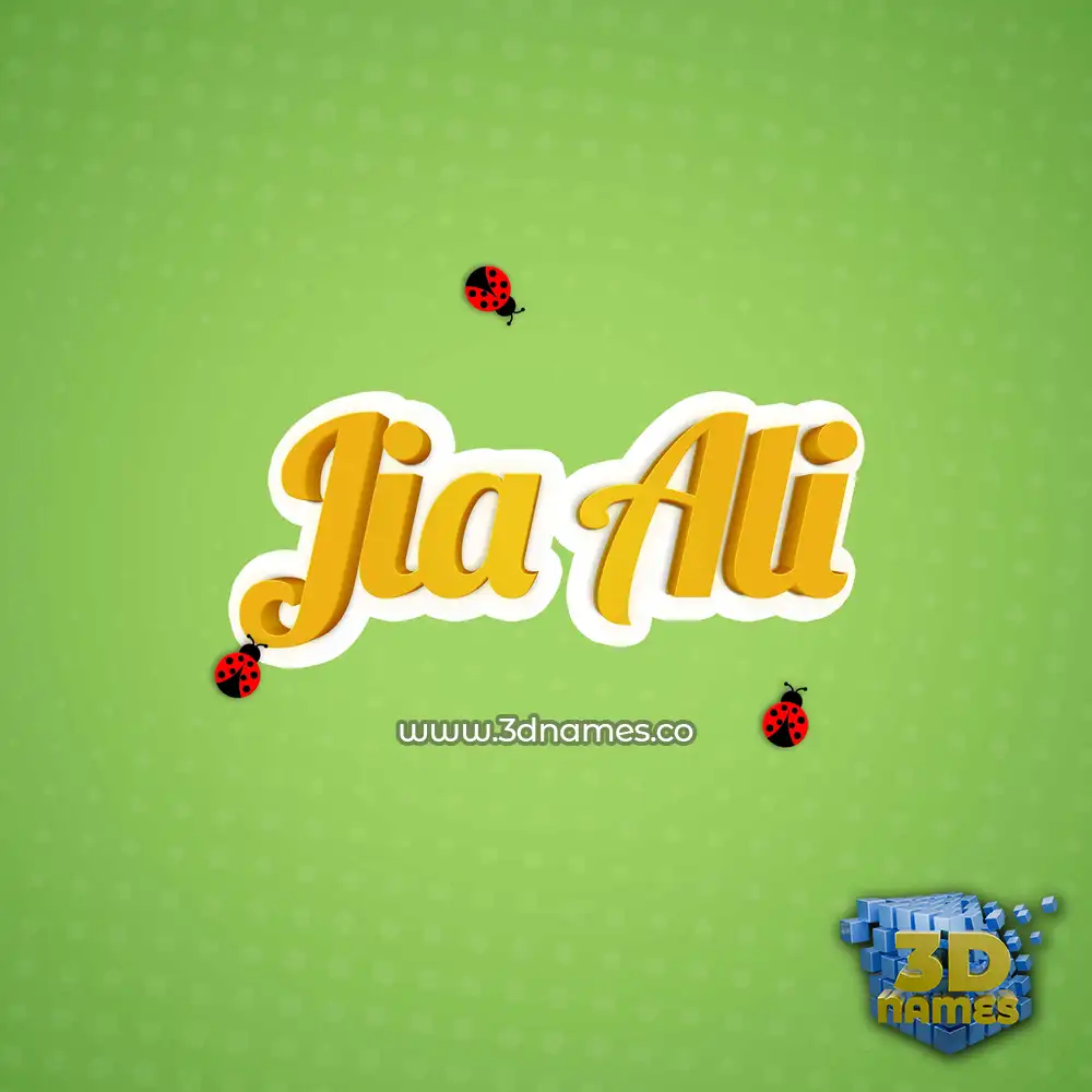 jia ali in Ladybugs style - 3D name wallpaper