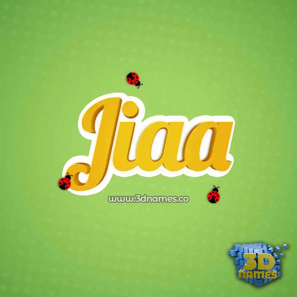 jiaa in Ladybugs style - 3D name wallpaper