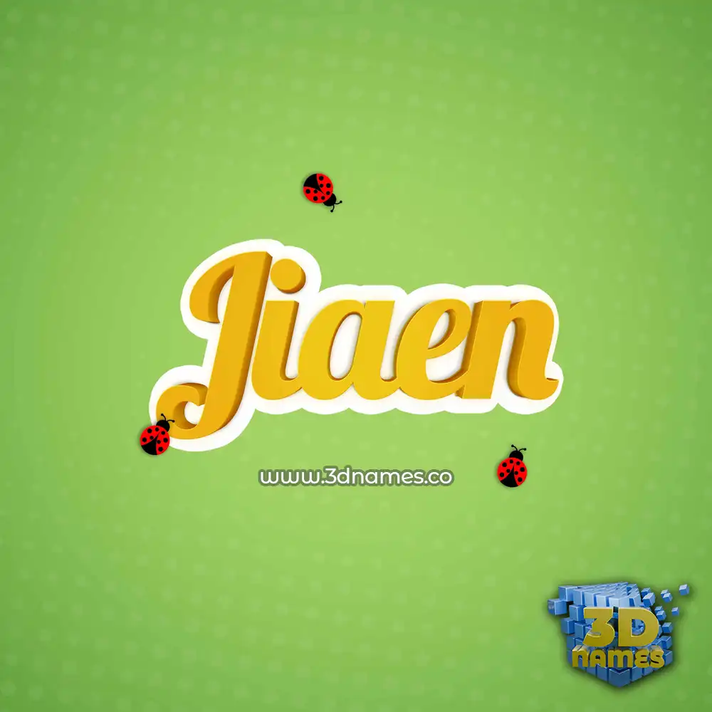 jiaen in Ladybugs style - 3D name wallpaper