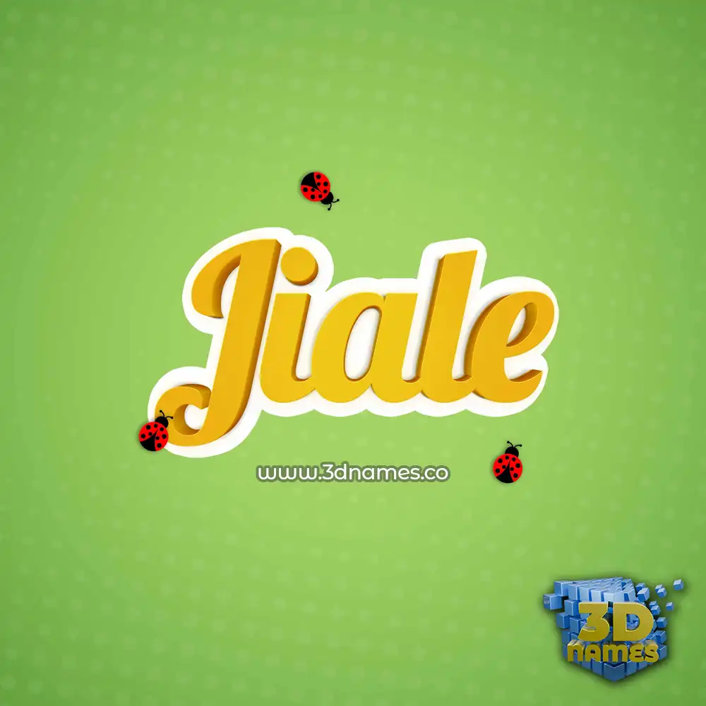 jiale in Ladybugs style - 3D name wallpaper