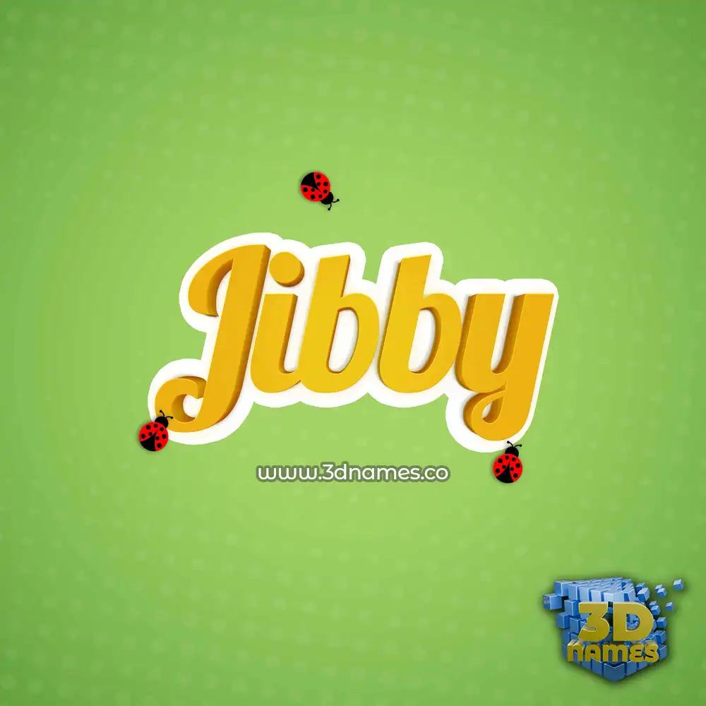 jibby in Ladybugs style - 3D name wallpaper