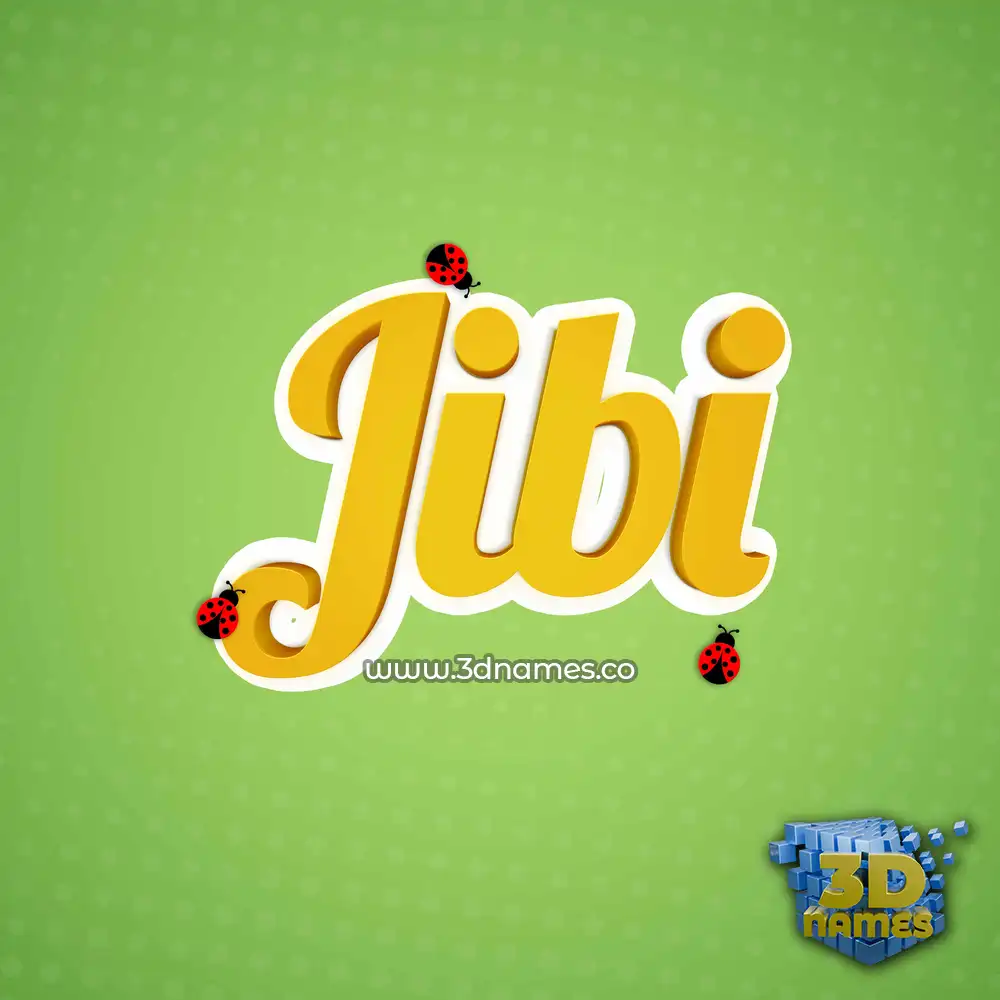 jibi in Ladybugs style - 3D name wallpaper