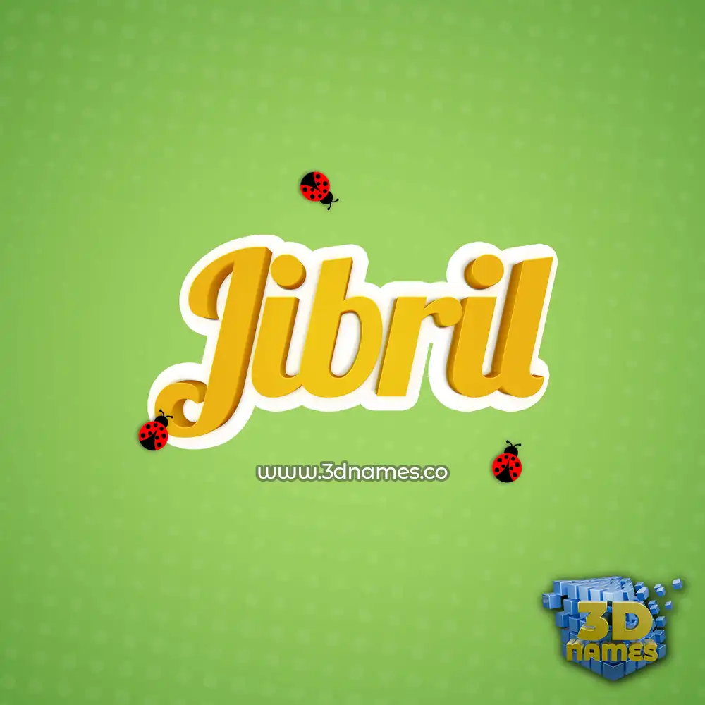 jibril in Ladybugs style - 3D name wallpaper