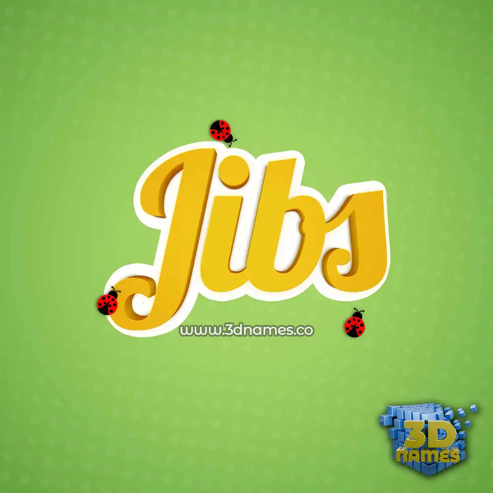 jibs in Ladybugs style - 3D name wallpaper
