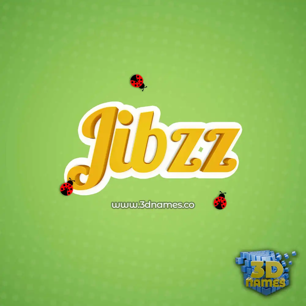 jibzz in Ladybugs style - 3D name wallpaper