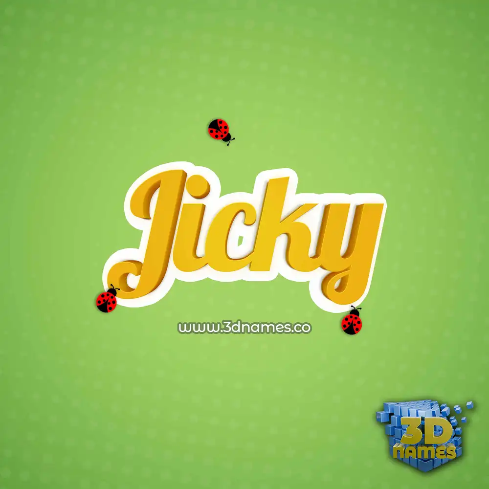 jicky in Ladybugs style - 3D name wallpaper