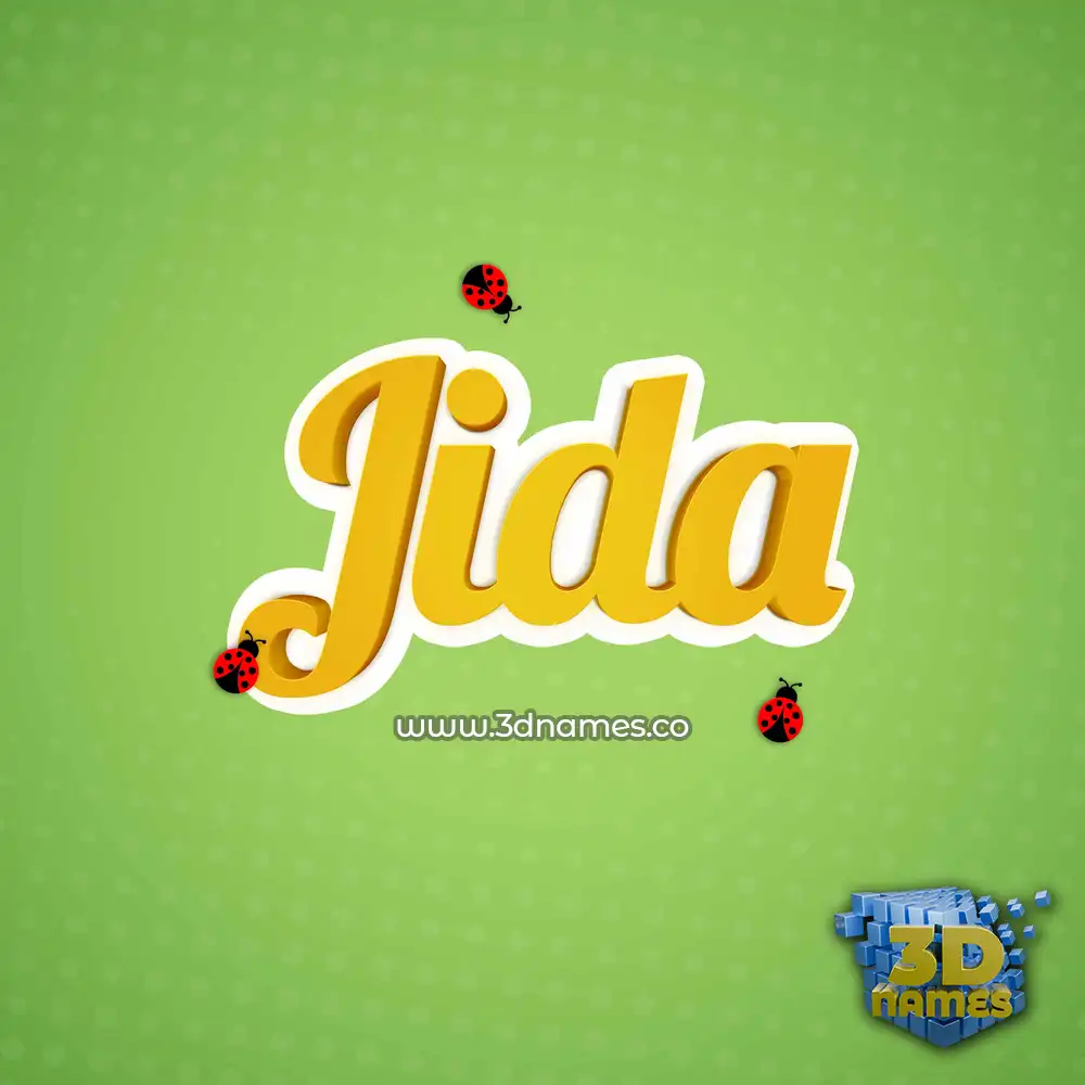jida in Ladybugs style - 3D name wallpaper