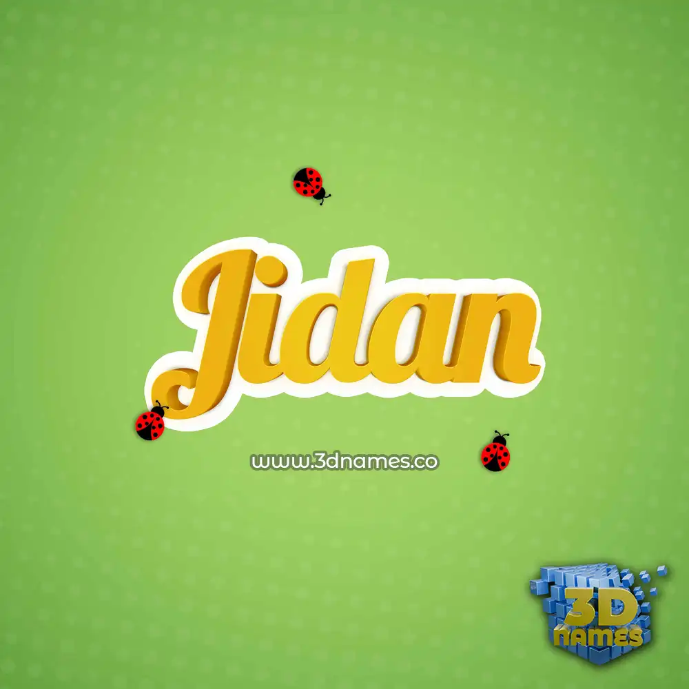 jidan in Ladybugs style - 3D name wallpaper