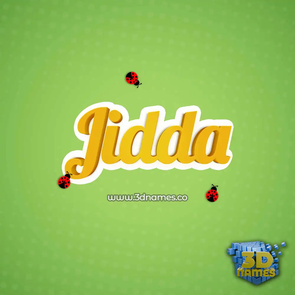 jidda in Ladybugs style - 3D name wallpaper