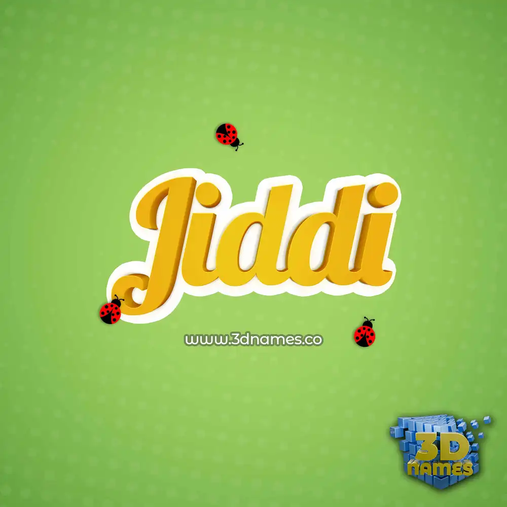 jiddi in Ladybugs style - 3D name wallpaper