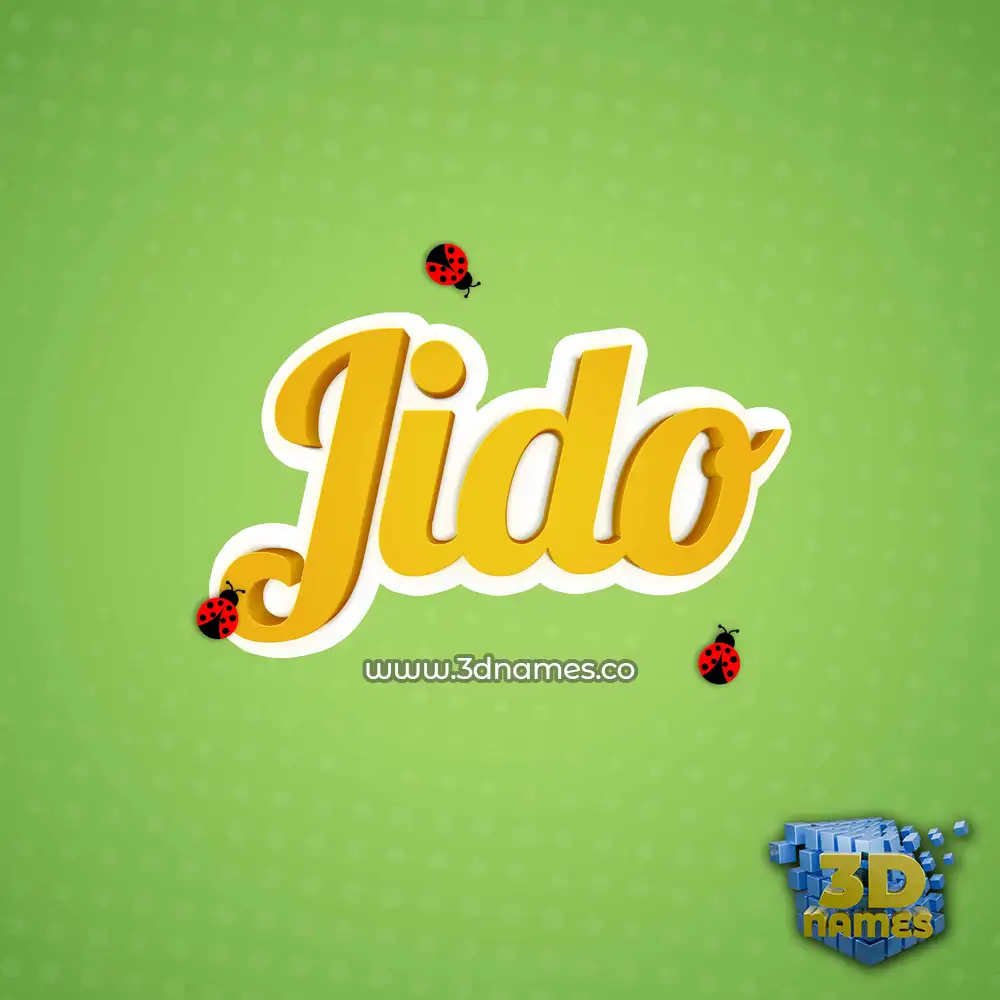 jido in Ladybugs style - 3D name wallpaper