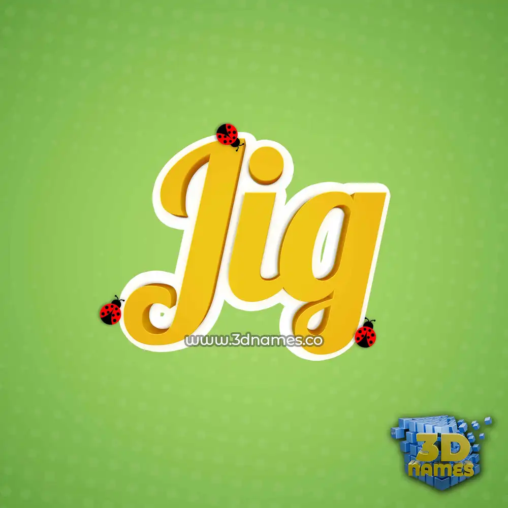 jig in Ladybugs style - 3D name wallpaper