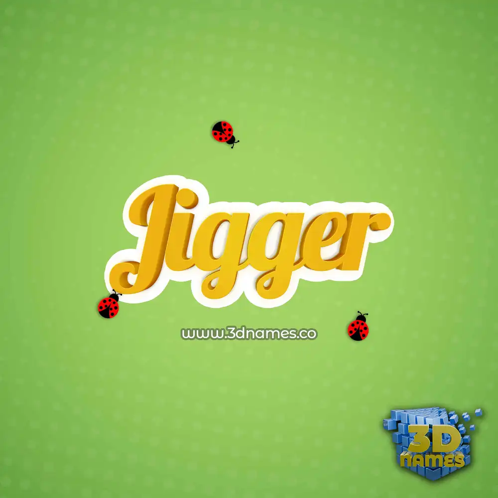 jigger in Ladybugs style - 3D name wallpaper