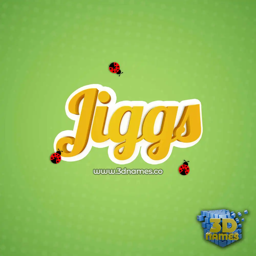 jiggs in Ladybugs style - 3D name wallpaper