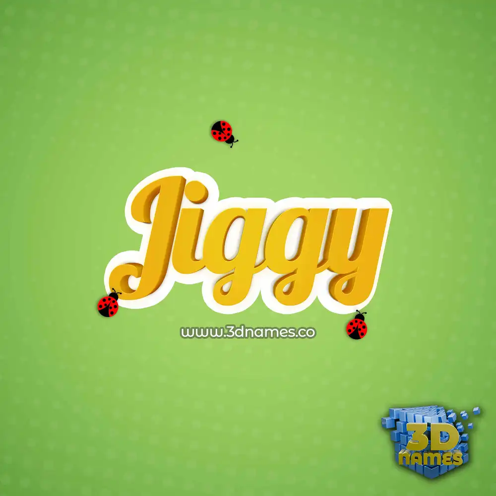 jiggy in Ladybugs style - 3D name wallpaper