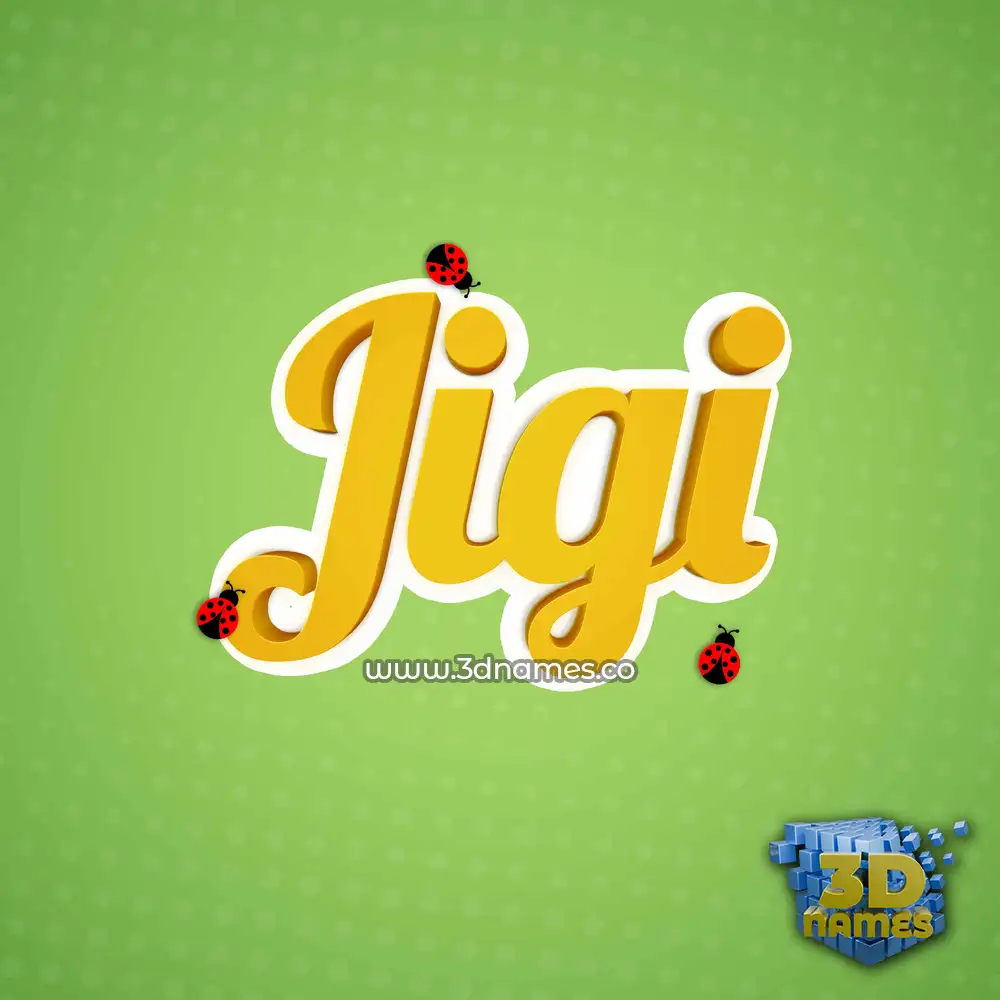 jigi in Ladybugs style - 3D name wallpaper