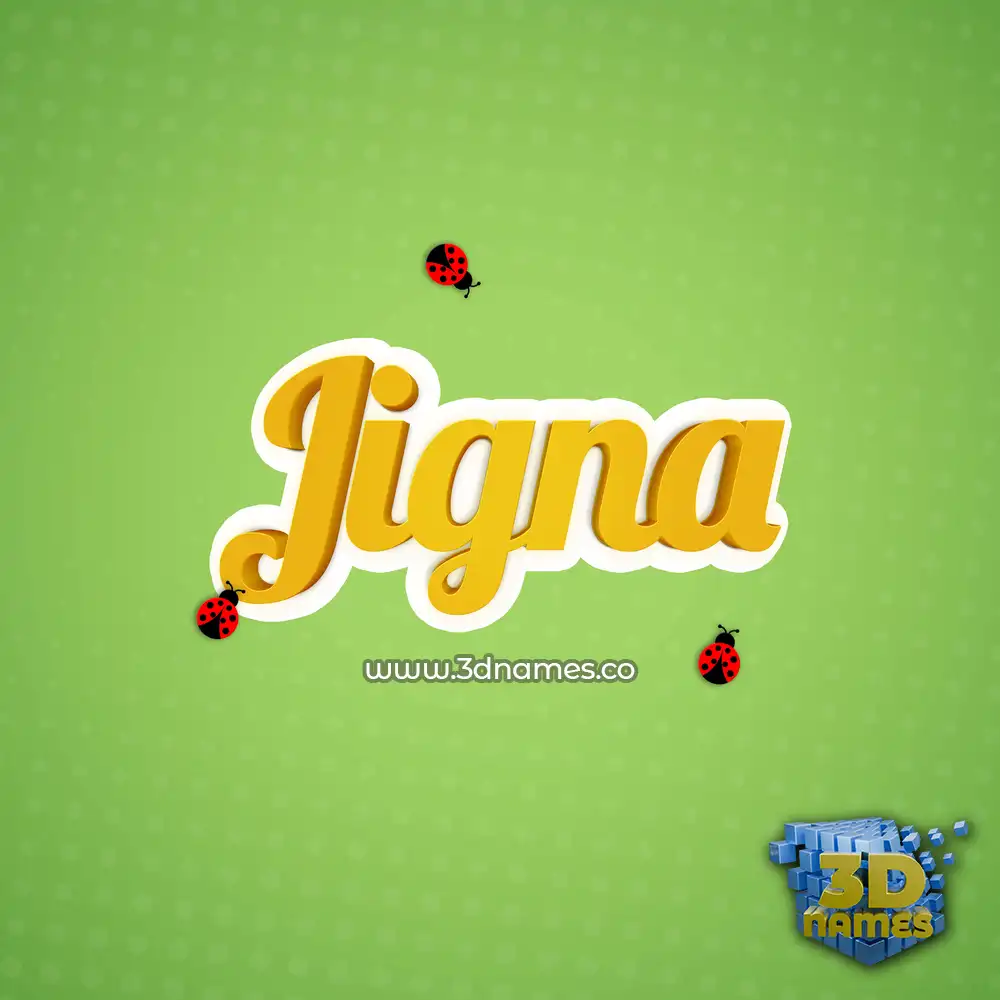 jigna in Ladybugs style - 3D name wallpaper