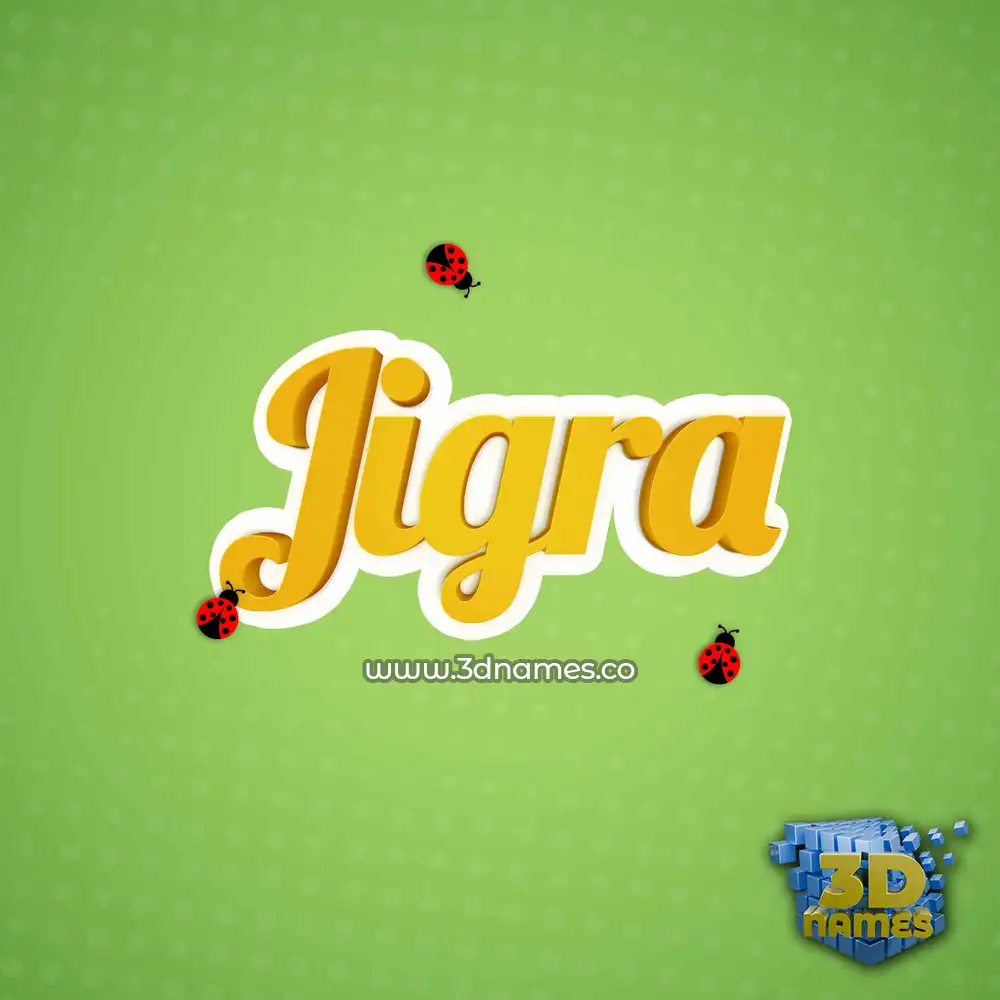 jigra in Ladybugs style - 3D name wallpaper