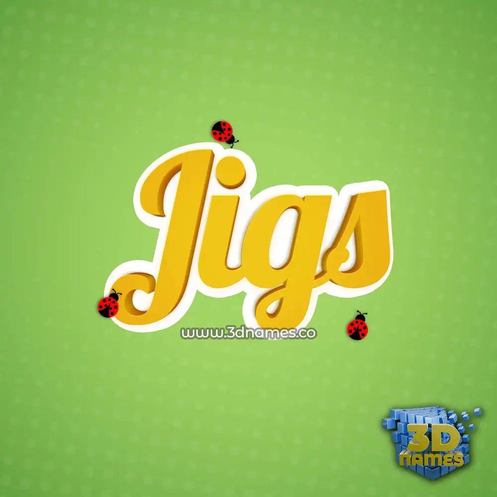 jigs in Ladybugs style - 3D name wallpaper