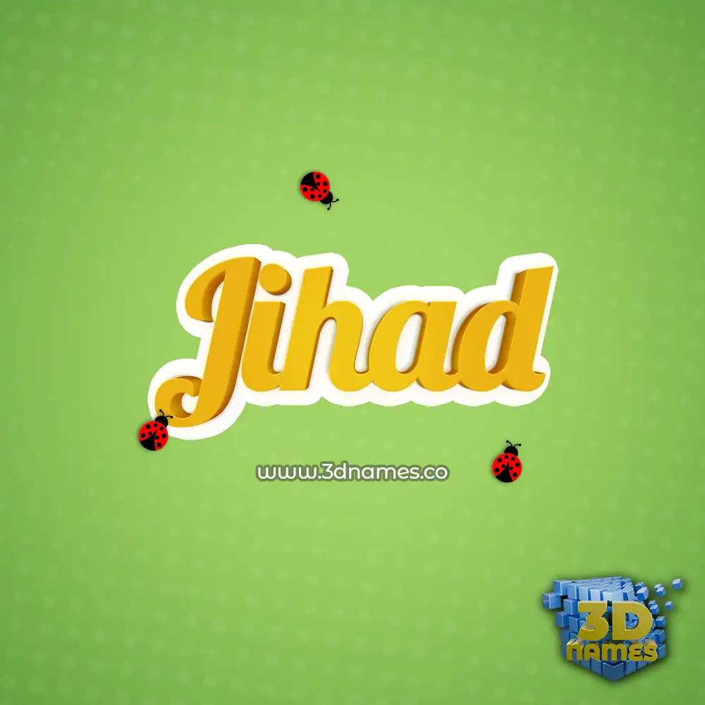 jihad in Ladybugs style - 3D name wallpaper