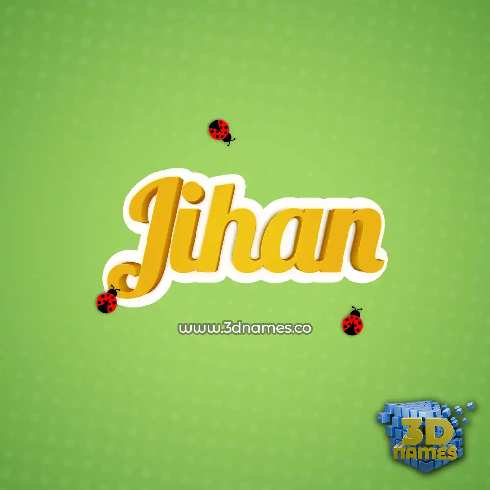jihan in Ladybugs style - 3D name wallpaper