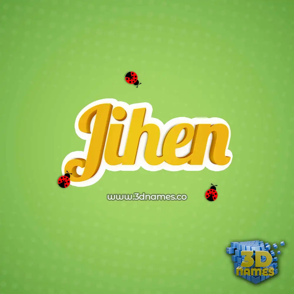 jihen in Ladybugs style - 3D name wallpaper