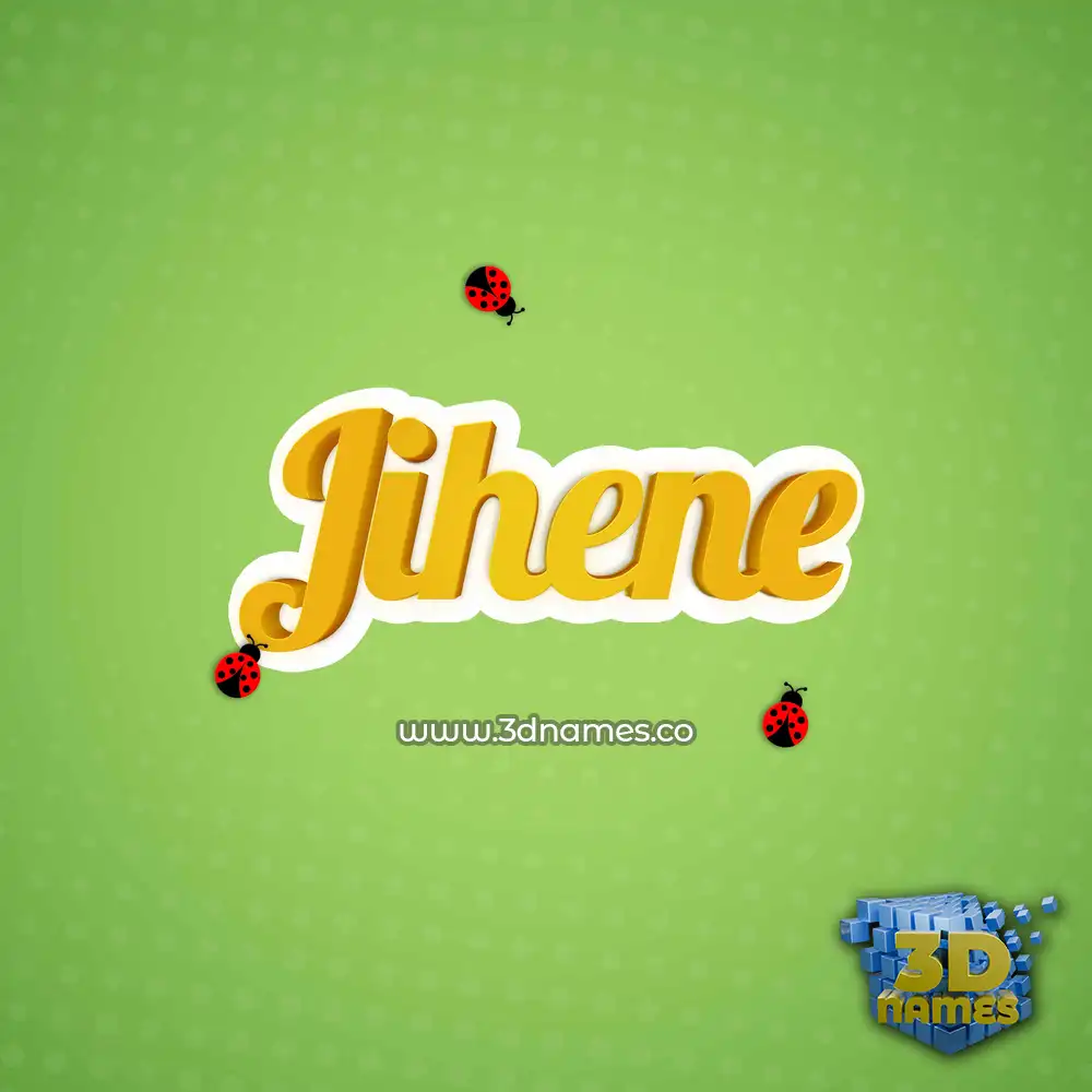 jihene in Ladybugs style - 3D name wallpaper