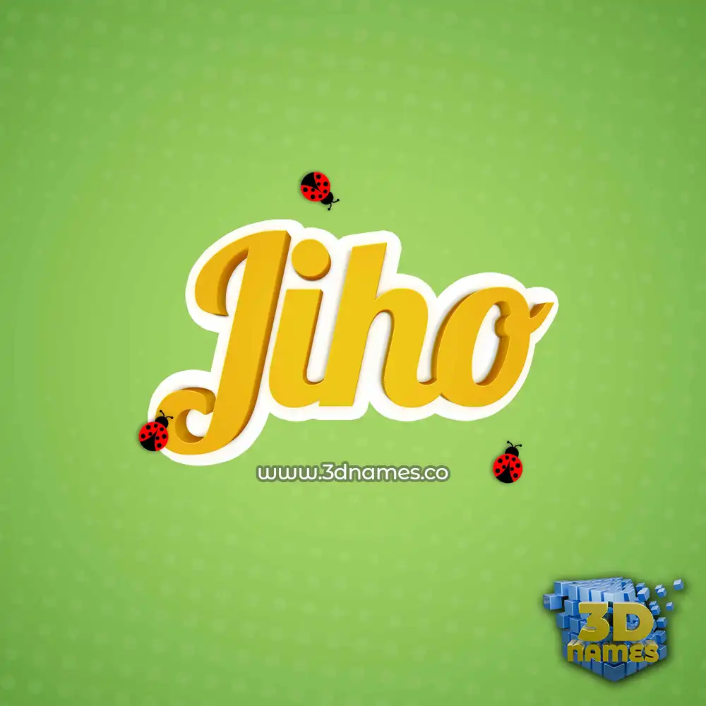 jiho in Ladybugs style - 3D name wallpaper