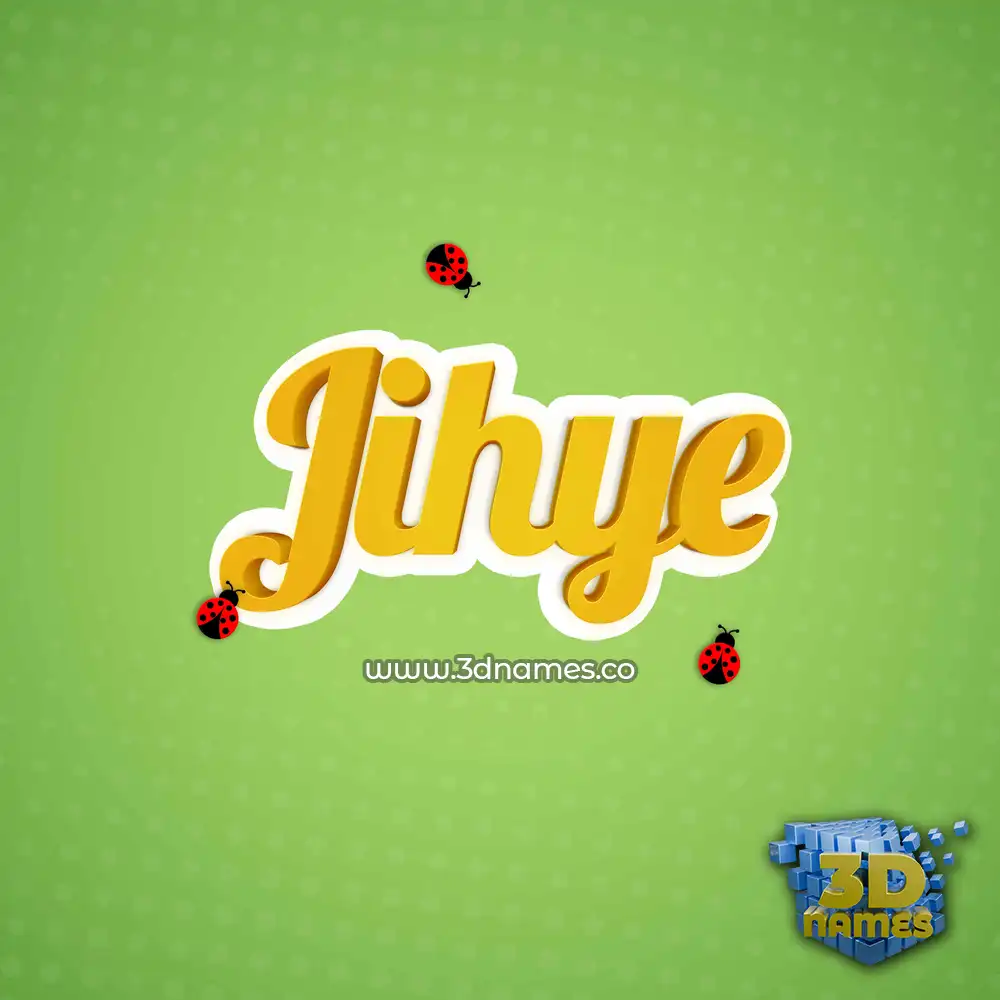 jihye in Ladybugs style - 3D name wallpaper