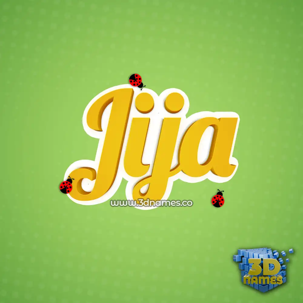 jija in Ladybugs style - 3D name wallpaper