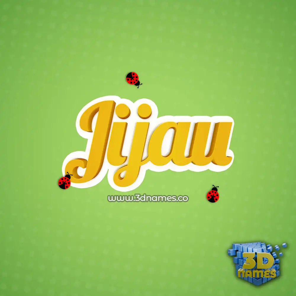jijau in Ladybugs style - 3D name wallpaper