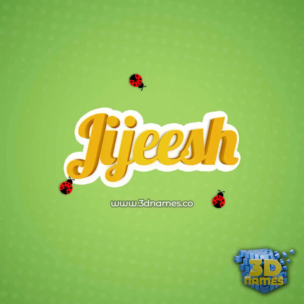 jijeesh in Ladybugs style - 3D name wallpaper