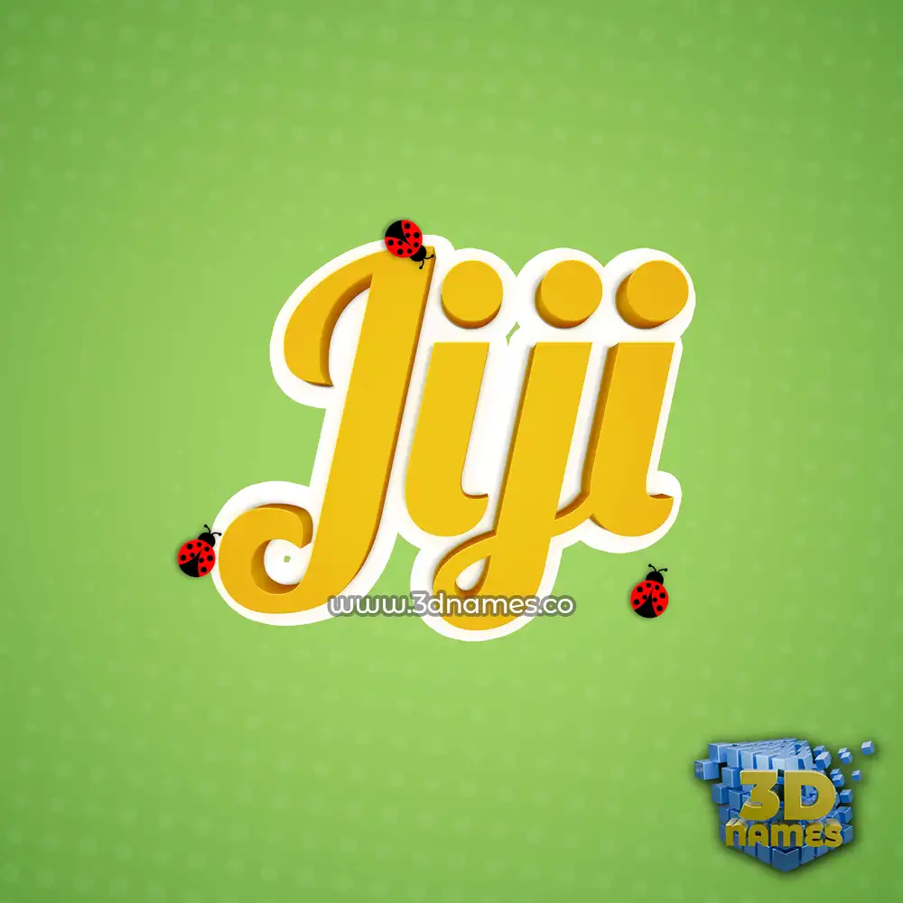 jiji in Ladybugs style - 3D name wallpaper