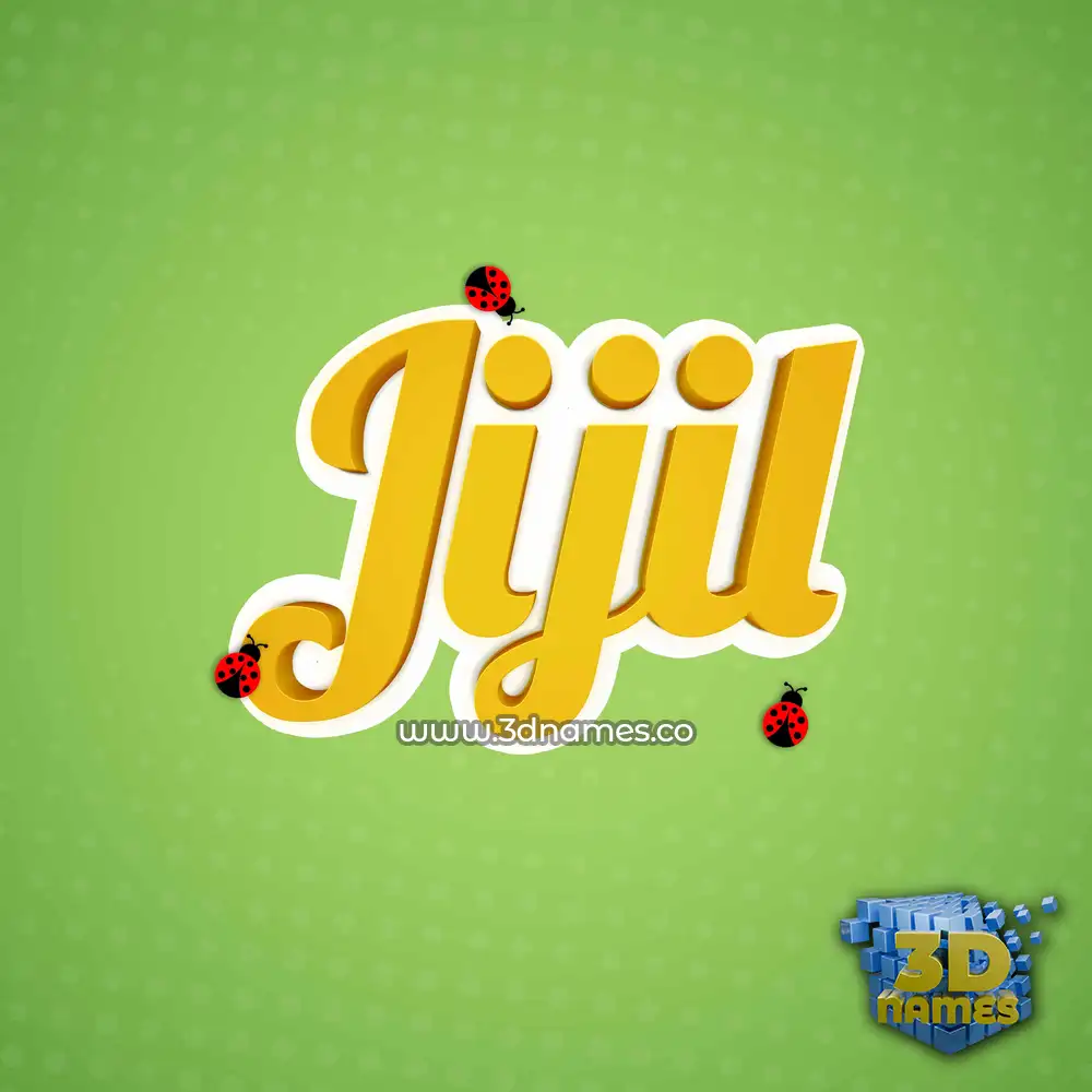 jijil in Ladybugs style - 3D name wallpaper