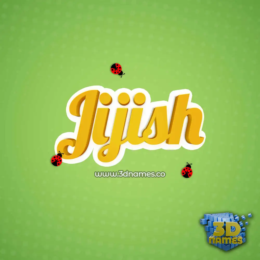 jijish in Ladybugs style - 3D name wallpaper