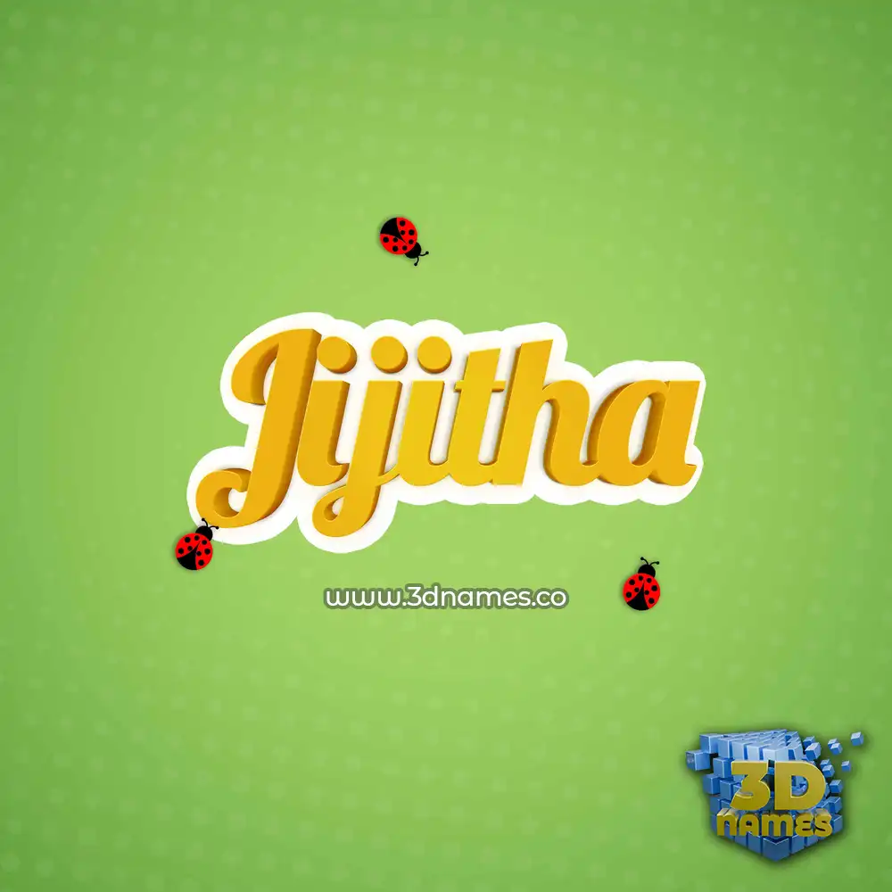 jijitha in Ladybugs style - 3D name wallpaper