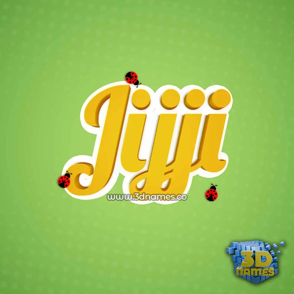 jijji in Ladybugs style - 3D name wallpaper