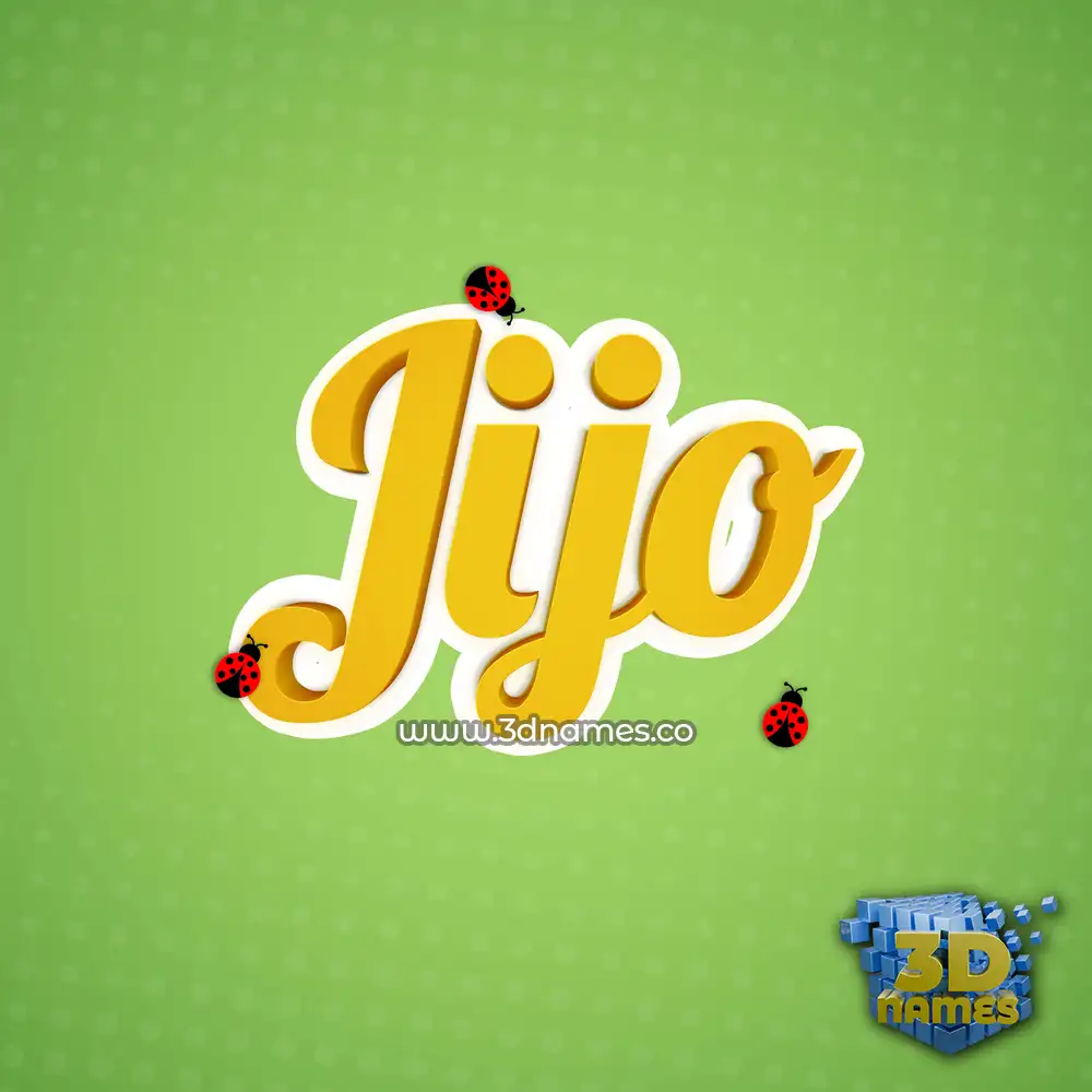 jijo in Ladybugs style - 3D name wallpaper