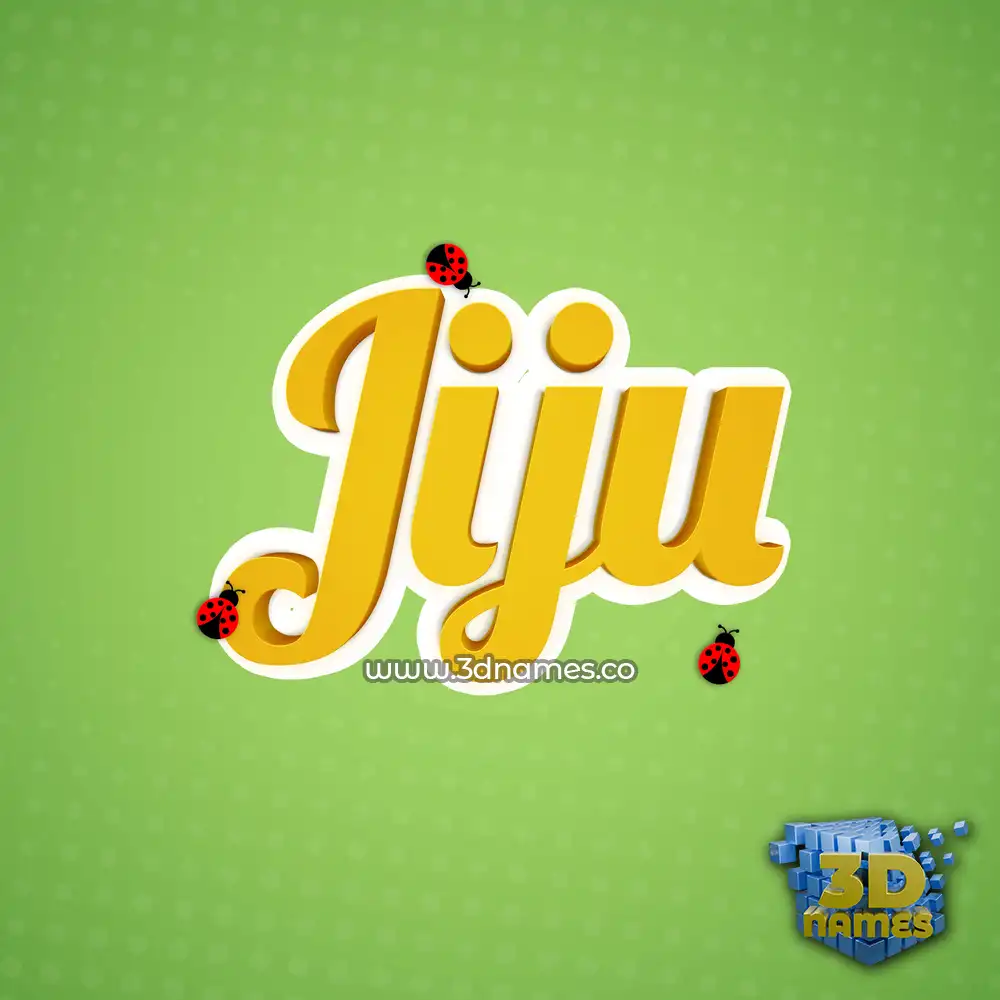 jiju in Ladybugs style - 3D name wallpaper